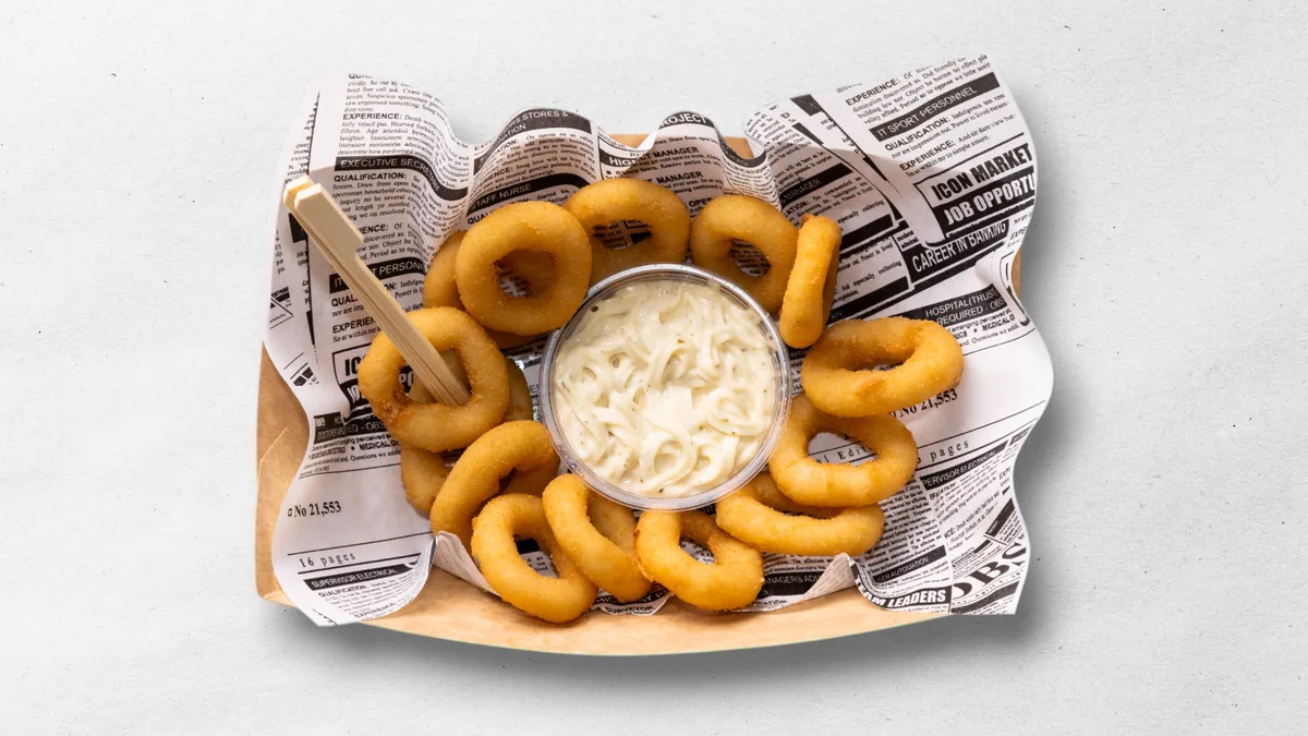 Cibuľové krúžky + omáčka