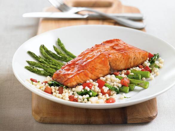 Enlightened Cherry Chipotle Glazed Salmon*