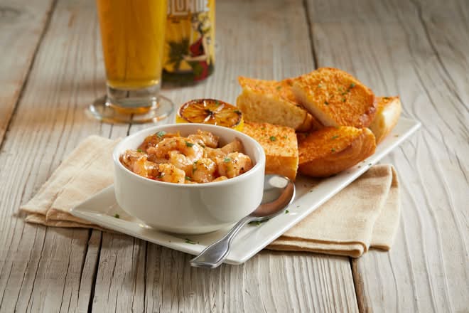 Garlic Shrimp With Parmesan Toast