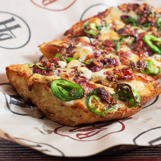Bacon and Jalapeño Three Cheese Garlic Bread