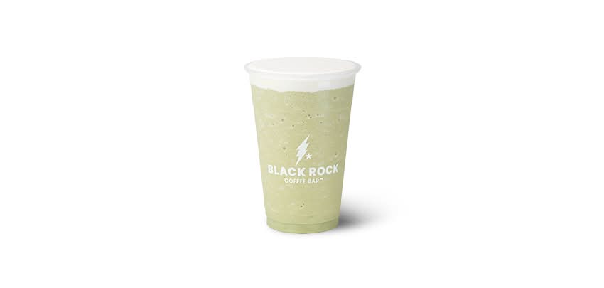 Blended Matcha Macaron Latte