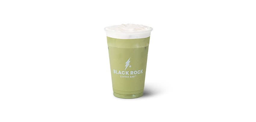 Iced Matcha Macaron Latte
