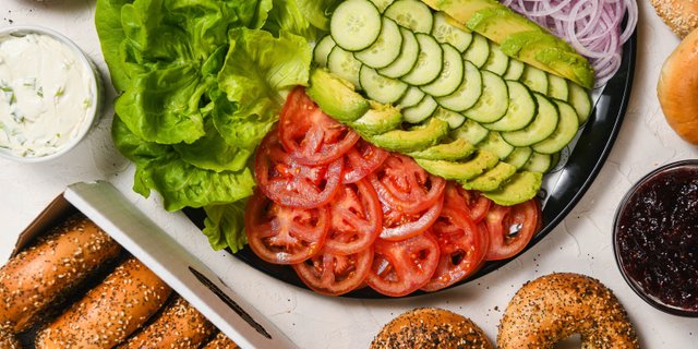 Bagels and Veggies Platter