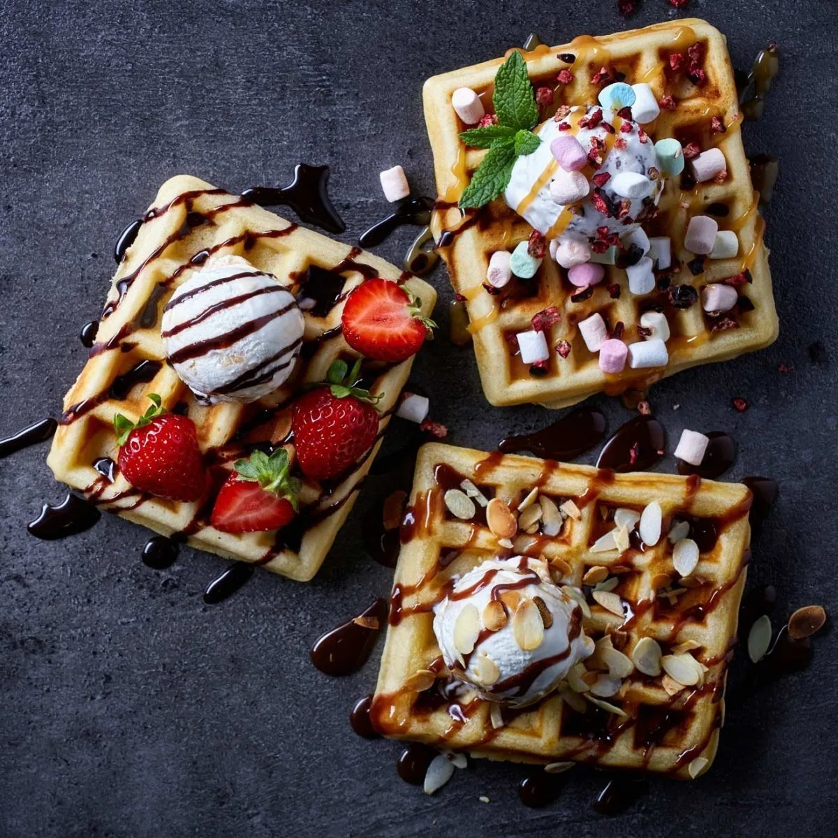 Condensed Milk Waffle