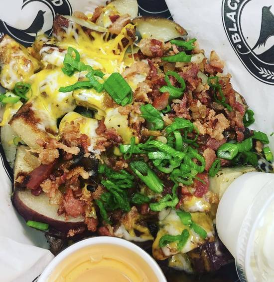 BLACKBIRD Loaded  Homefries  w/ Bacon and Cheese