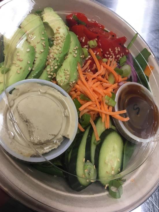 Hipster Salad w/ Avocado and Hummus- Vegan