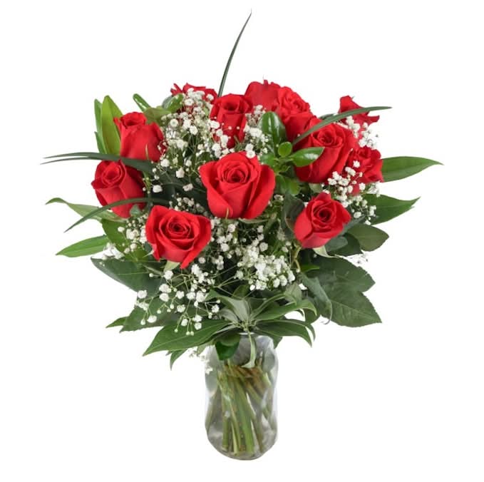 Dozen Red Rose Arrangement