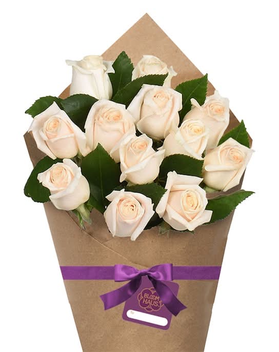 Dozen Roses - White