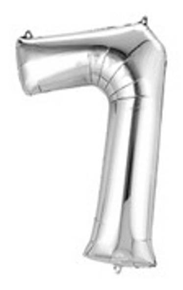 35'' Silver Number 7 Balloon