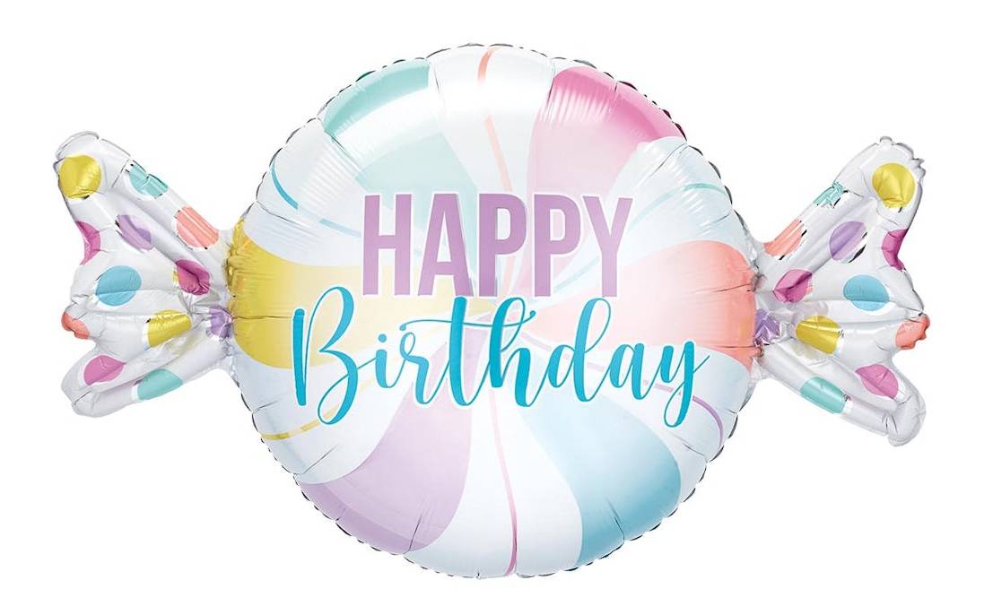 40" Candy Shape Happy Birthday Balloon