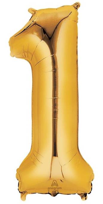 34'' Gold Number 1 Balloon