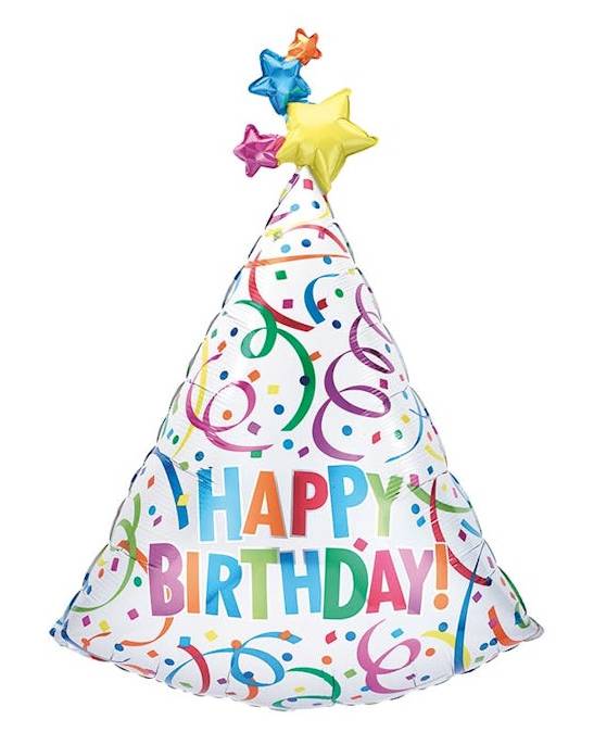 36" Birthday Bash Party Hat Balloon