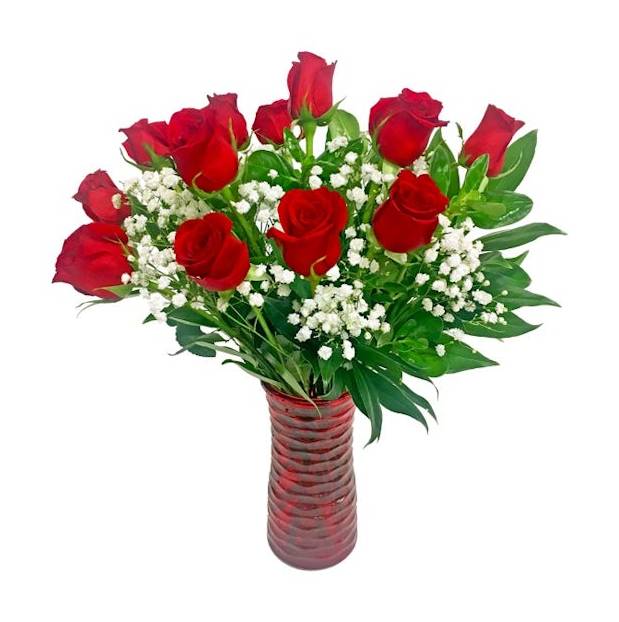Dozen Red Rose Arrangement