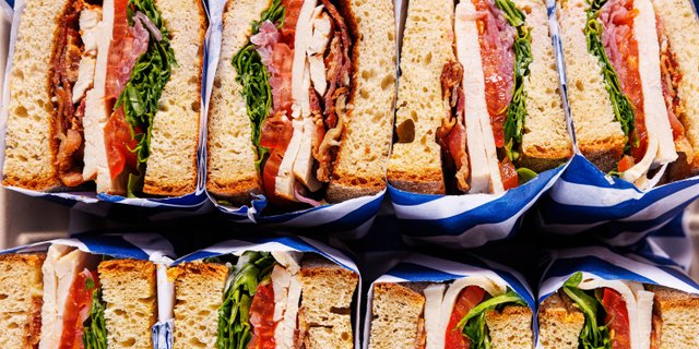 Turkey and Bacon Club Sandwich Tray