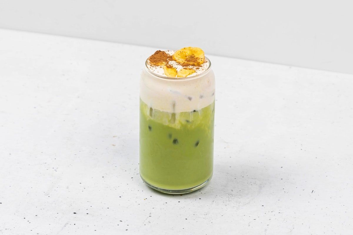 Banana Cream Matcha Latte