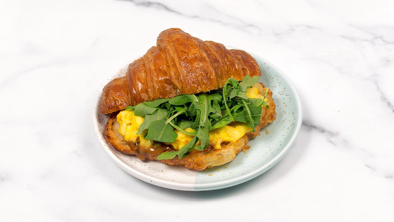 Eggs, Cheese and Greens Croissant
