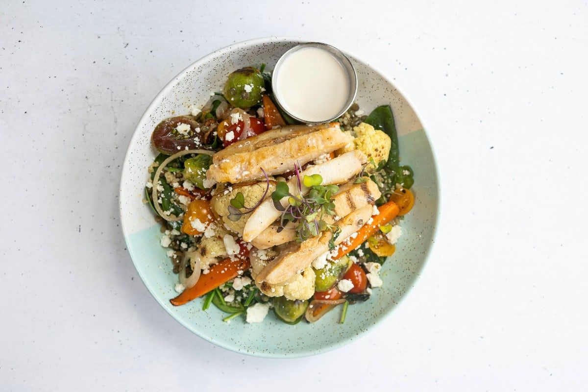 Warm Chicken and Ancient Grains Bowl