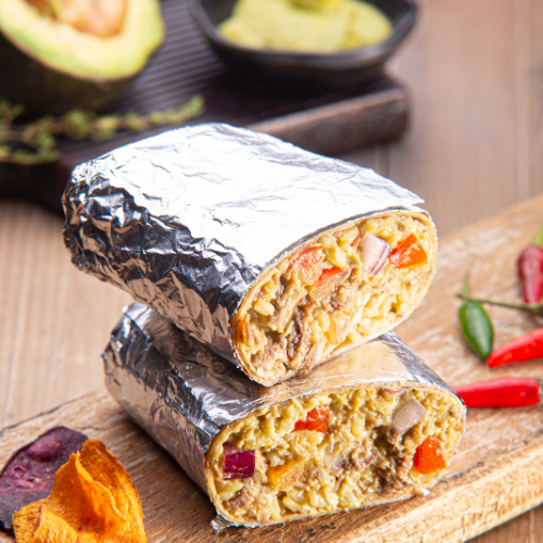Burrito Lentilha com Chips (Vegetariano)
