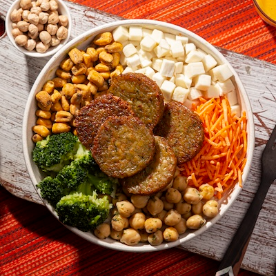 Bowl Arroz Integral com Faláfel (Vegano)