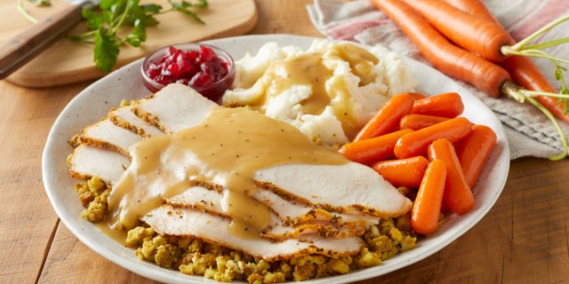 Slow-Roasted Turkey and Dressing