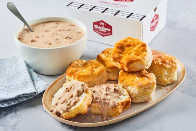 Family Size Sausage Gravy and Biscuits