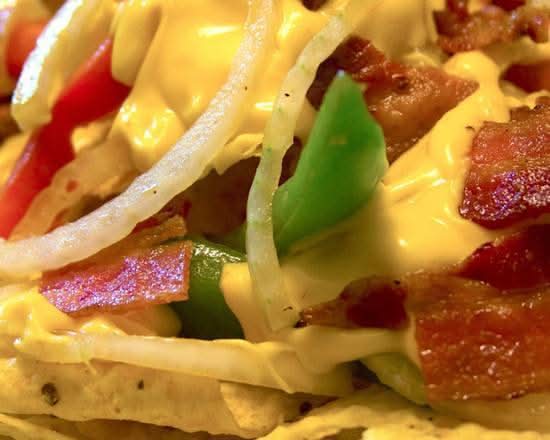 Super Cheesy Bacon Nachos