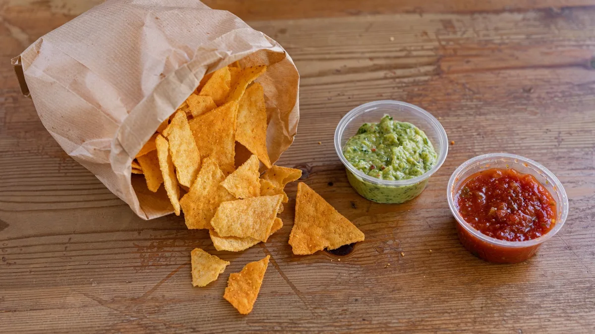 Tortilla Chips With Salsa And Guacamole