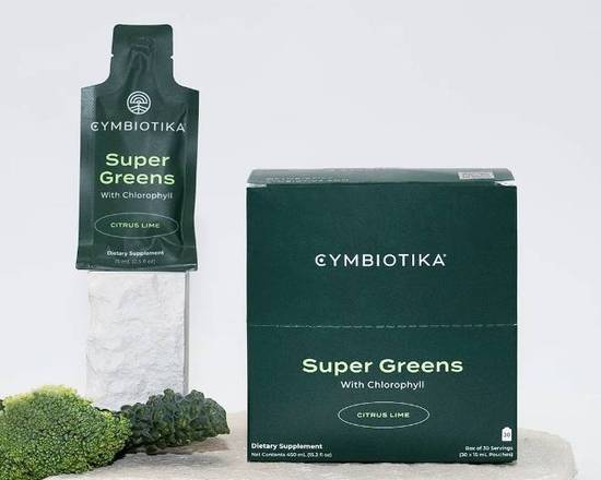 Cymbiotika Liposomal Super Greens, single serve pouch