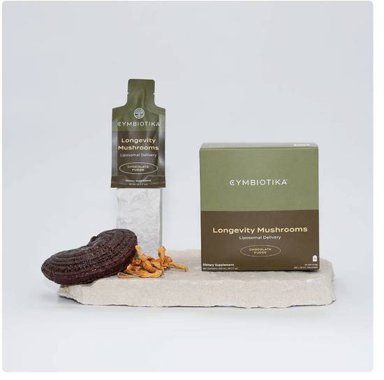 Cymbiotika, Longevity Mushrooms, Liposomal Delivery, Single Serve Pouch