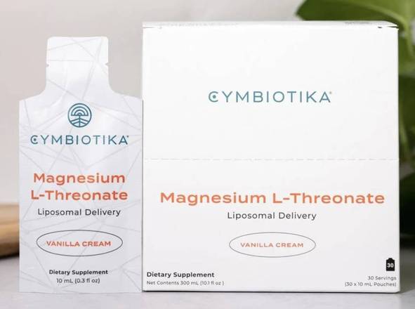 Cymbiotika, Magnesium L-Threonate, Liposomal Delivery, Single Serve Pouch