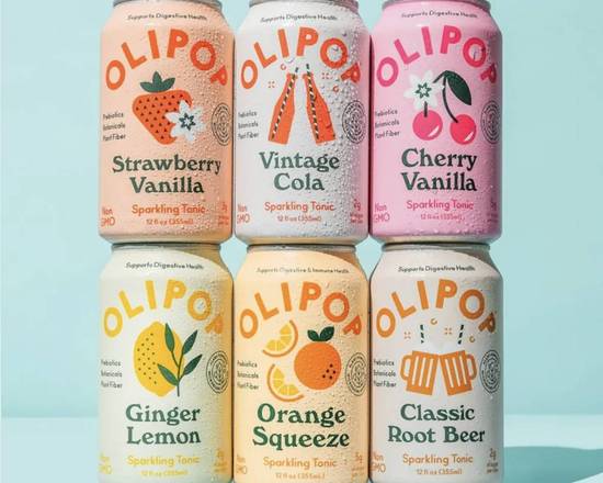 Olipop Sparkling Probiotic Tonic, Select your flavor.