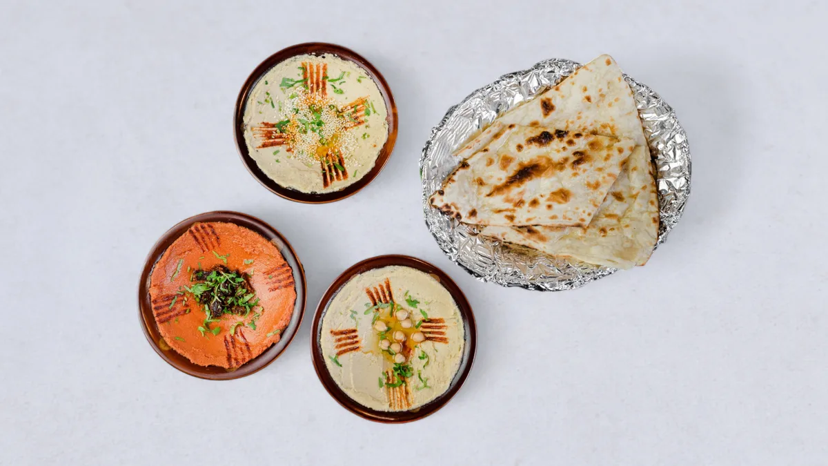 Hummus and Butter Naan