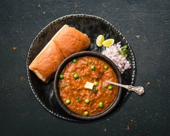 Cheesy Pav Bhaji
