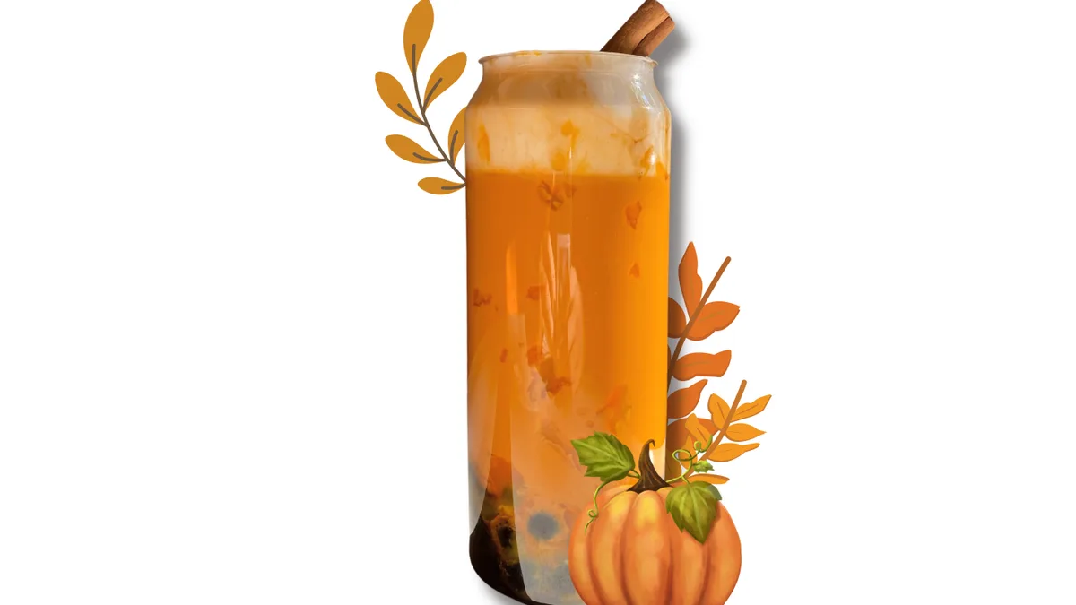 Pumpkin pie chai milk tea
