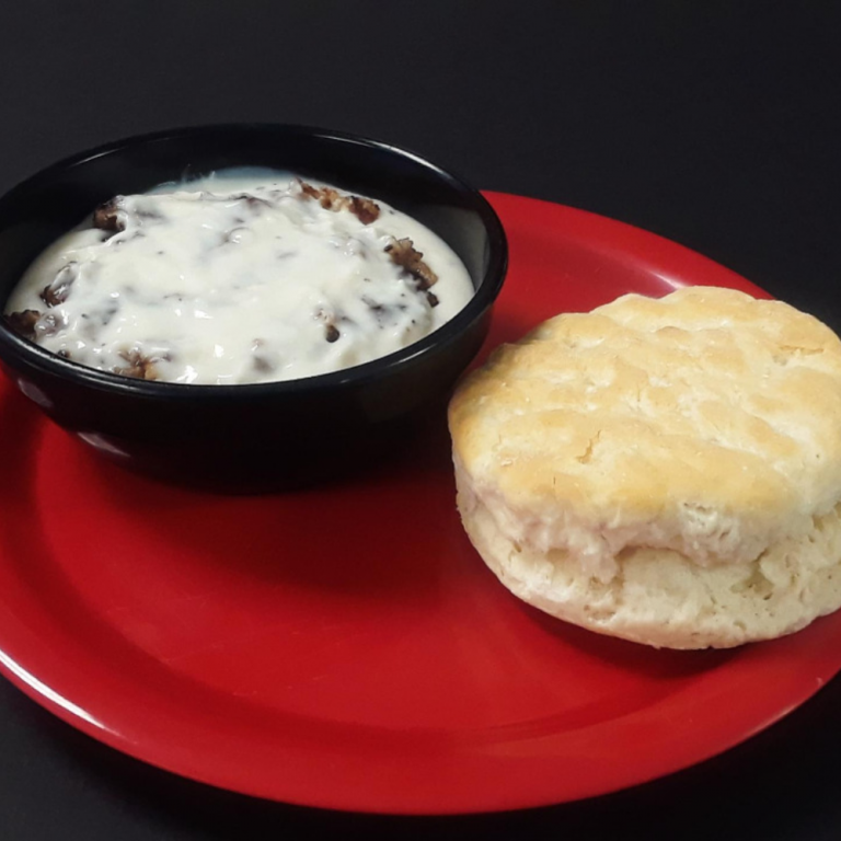 Sausage Gravy and Biscuit
