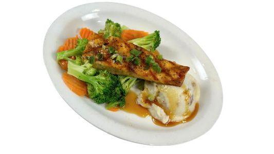 Teriyaki Glazed Salmon.