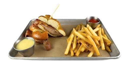 Turkey Pretzel Melt Club.