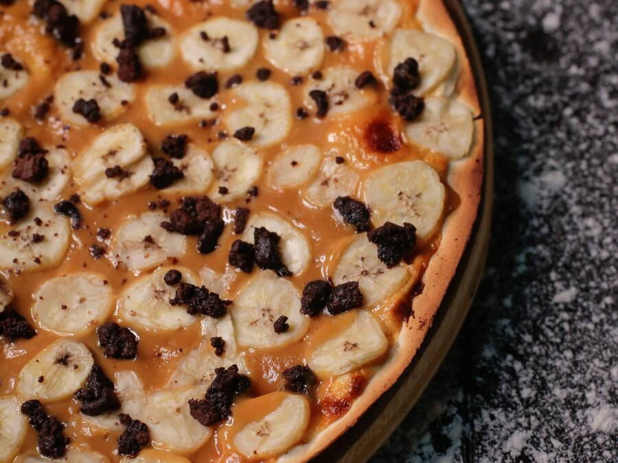 Pizza Doce de Leite com Banana