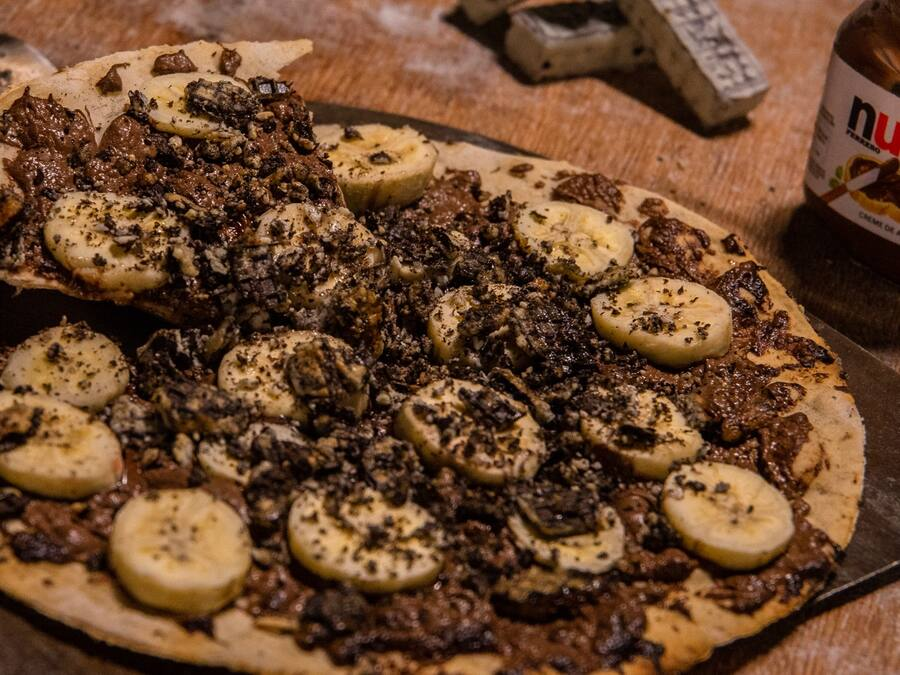 Pizza Nutella com Banana
