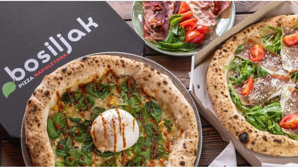 Bandiera d'italia Bosiljka pizza, Quattro Formaggi pizza i Margherita