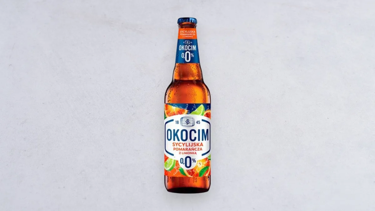 Piwo Okocim sycylijska pomarańcza z limonką 0% 0,5 l