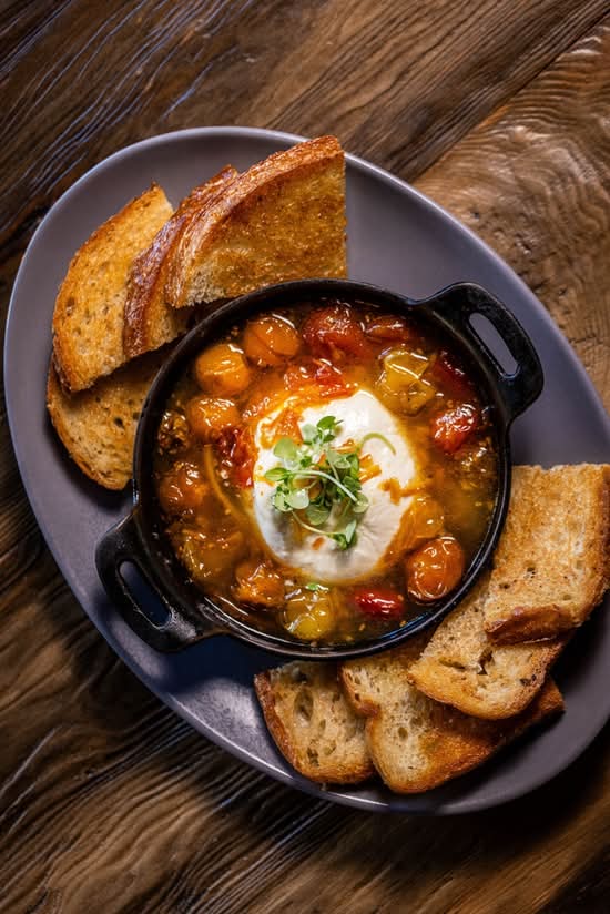 BURRATA + TOMATO JAM