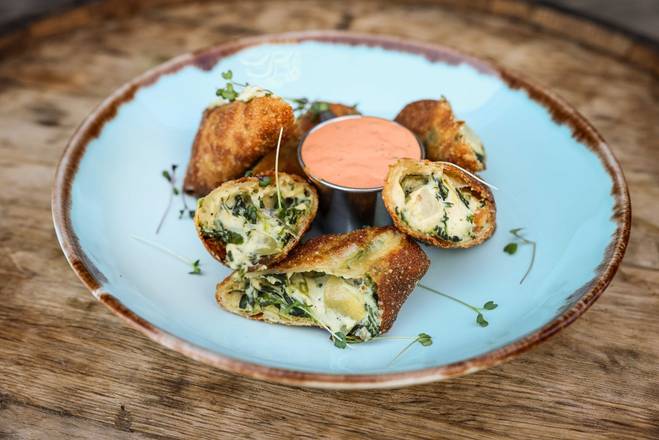 SPINACH + ARTICHOKE EGGROLLS