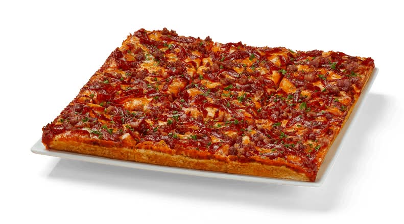 Loaded Pepperoni and Bacon Squarefooter Pizza