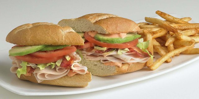 Turkey-Bacon-Avocado Sandwich