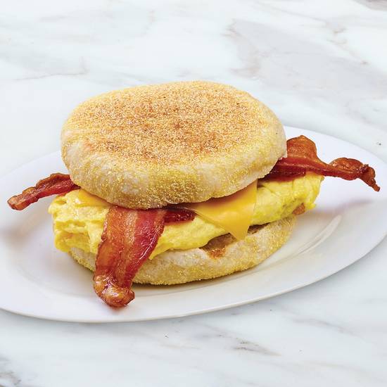 Bacon Egg and Cheddar English Muffin
