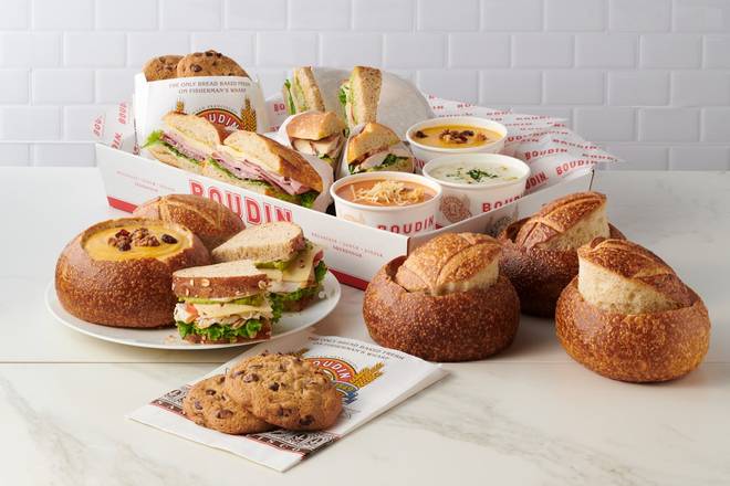 Bread Bowl Soup and Sandwich Family Meal for 2