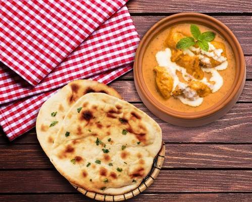 Creamy Butter Chicken and Naan Bread
