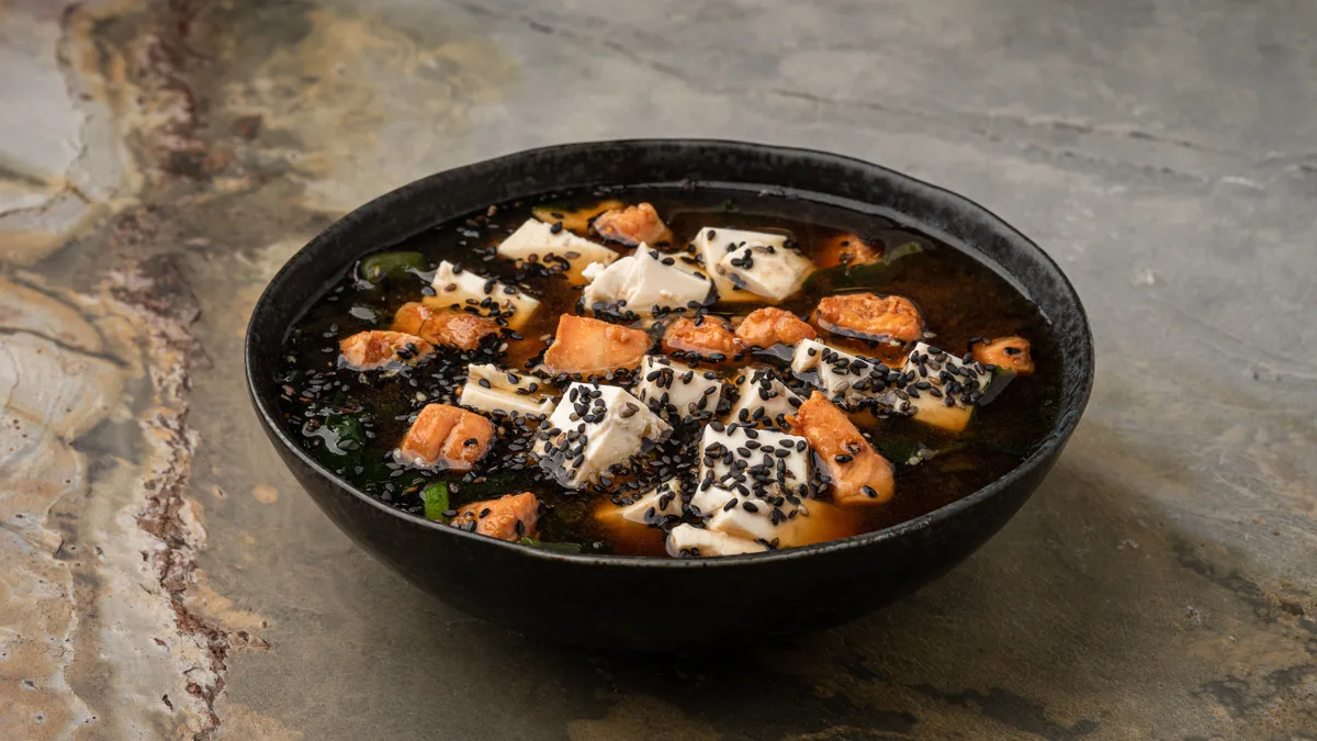 Miso soup salmon