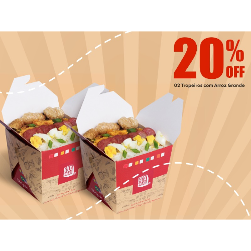20% Off - 2 Tropeiros com Arroz Grande